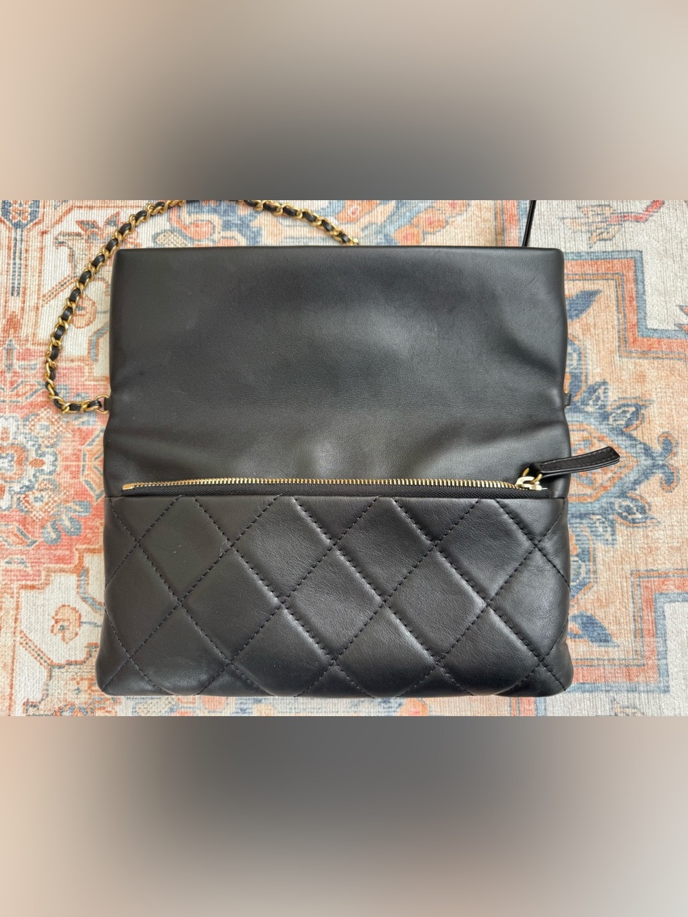 CHANEL Black Quilted Lambskin Shoulder Bag with Gold CC Hardware - Picture 3 of 15